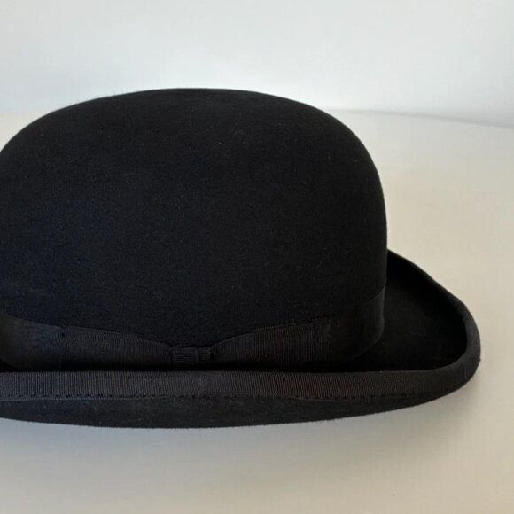 Black Bowler Hat by Christys' of London, Hand Made, 100% Wool - Picture 6 of 11
